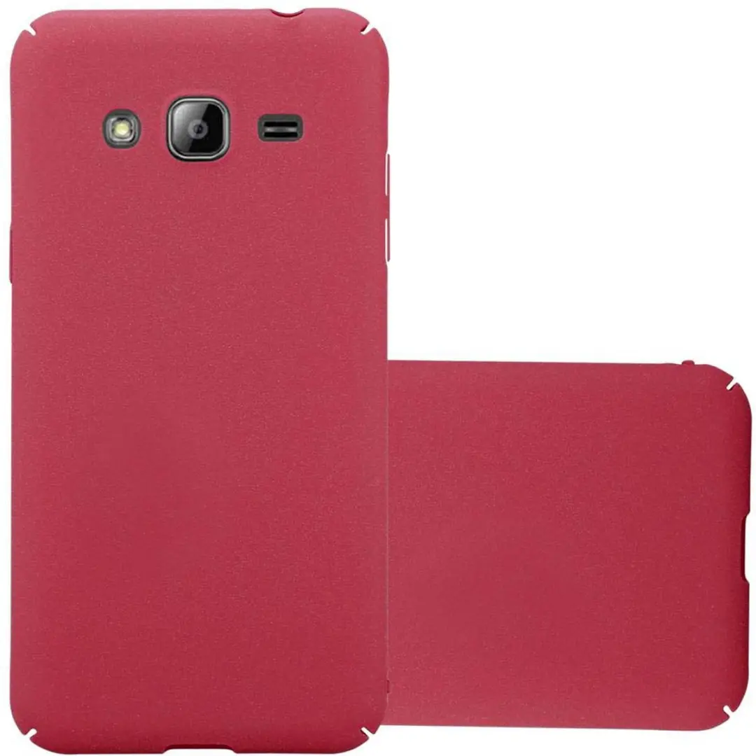 Cadorabo Hoesje geschikt voor Samsung Galaxy J3 2017 in FROSTY ROOD