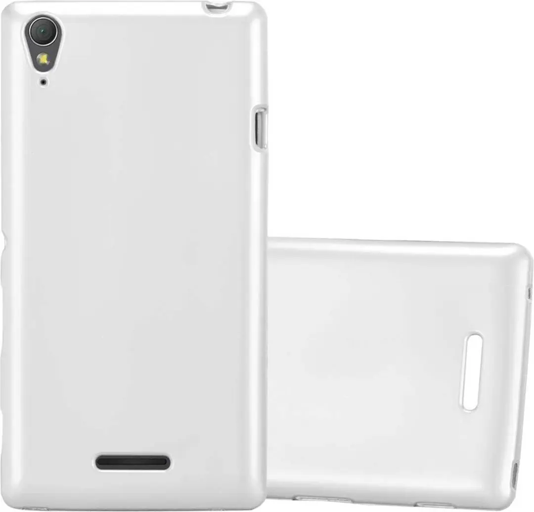 Cadorabo Hoesje geschikt voor Sony Xperia T3 in METALLIC ZILVER