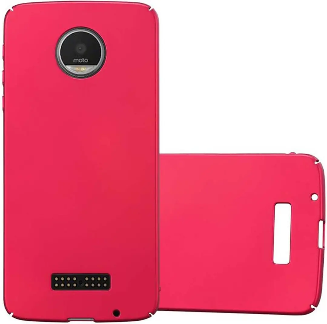 Cadorabo Hoesje geschikt voor Motorola MOTO Z in METAAL ROOD