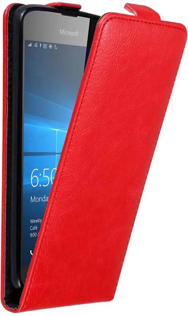Cadorabo Hoesje geschikt voor Nokia Lumia 650 in APPEL ROOD