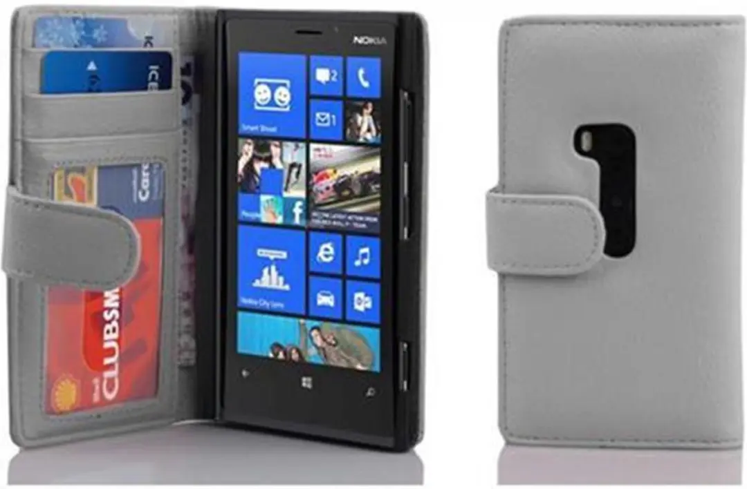 Cadorabo Hoesje geschikt voor Nokia Lumia 920 in MAGNESIUM WIT