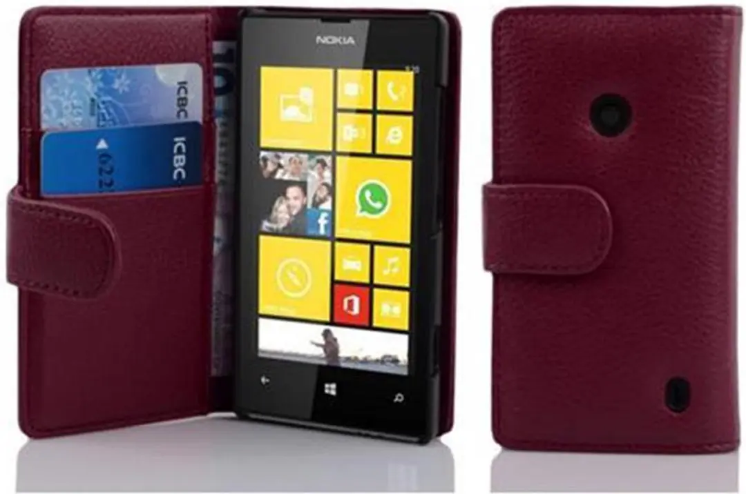 Cadorabo Hoesje geschikt voor Nokia Lumia 520 / 521 in BORDEAUX PAARS