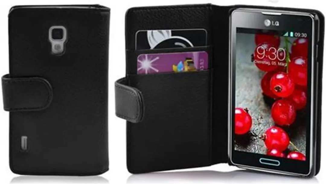 Cadorabo Hoesje geschikt voor LG OPTIMUS L7 II in ZWARTE OXIDE