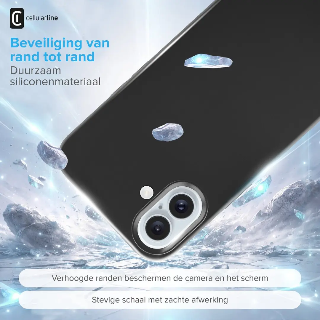 Cellularline Sensation Hoesje iPhone 16 Plus - Zwart - afbeelding 6 van 6