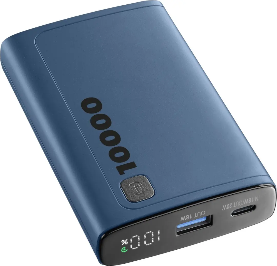 Cellularline Powerbank 10000mAh PD 20W - Blauw - afbeelding 6 van 6