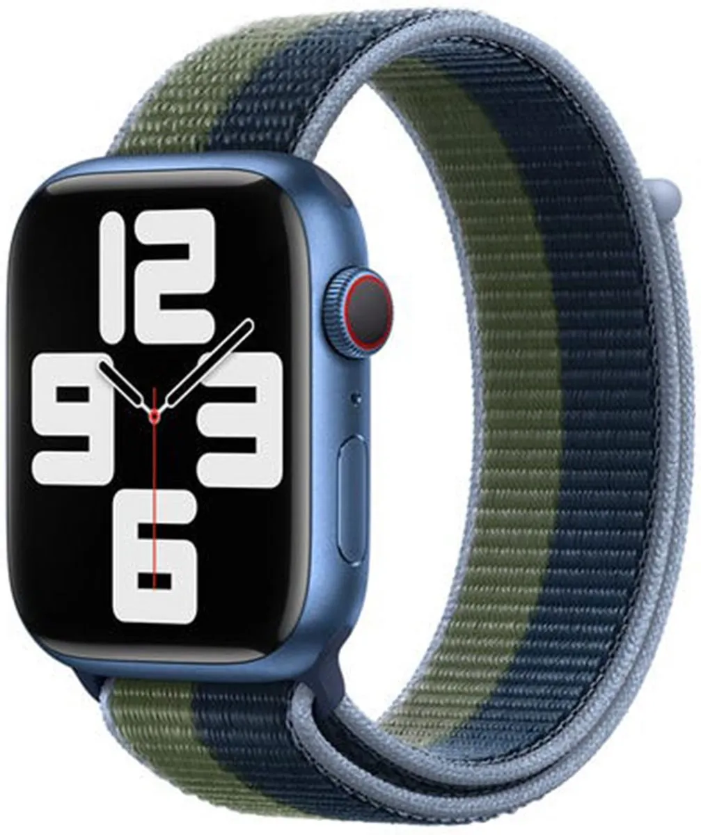 Apple Watch Sport Loop 45mm - Abyss Blue/Moss Green - afbeelding 6 van 6