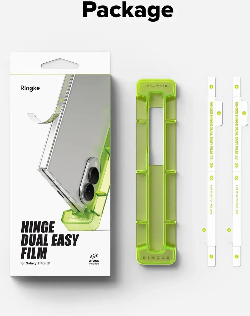 Ringke Hinge Dual Easy Film Samsung Galaxy Z Fold8 - 2-Pack - afbeelding 3 van 6
