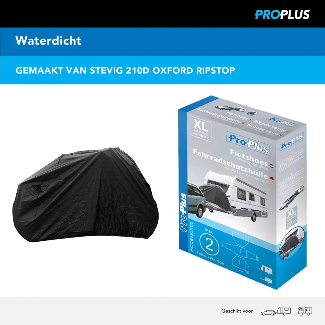 ProPlus Fietshoes Dissel XL - Voor 2 Elektrische Fietsen - Zwart - afbeelding 2 van 6