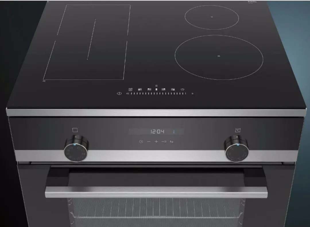 Siemens iQ500 Inductiefornuis Vrijstaand - 7,6 kW 2-fasen - Zwart/RVS