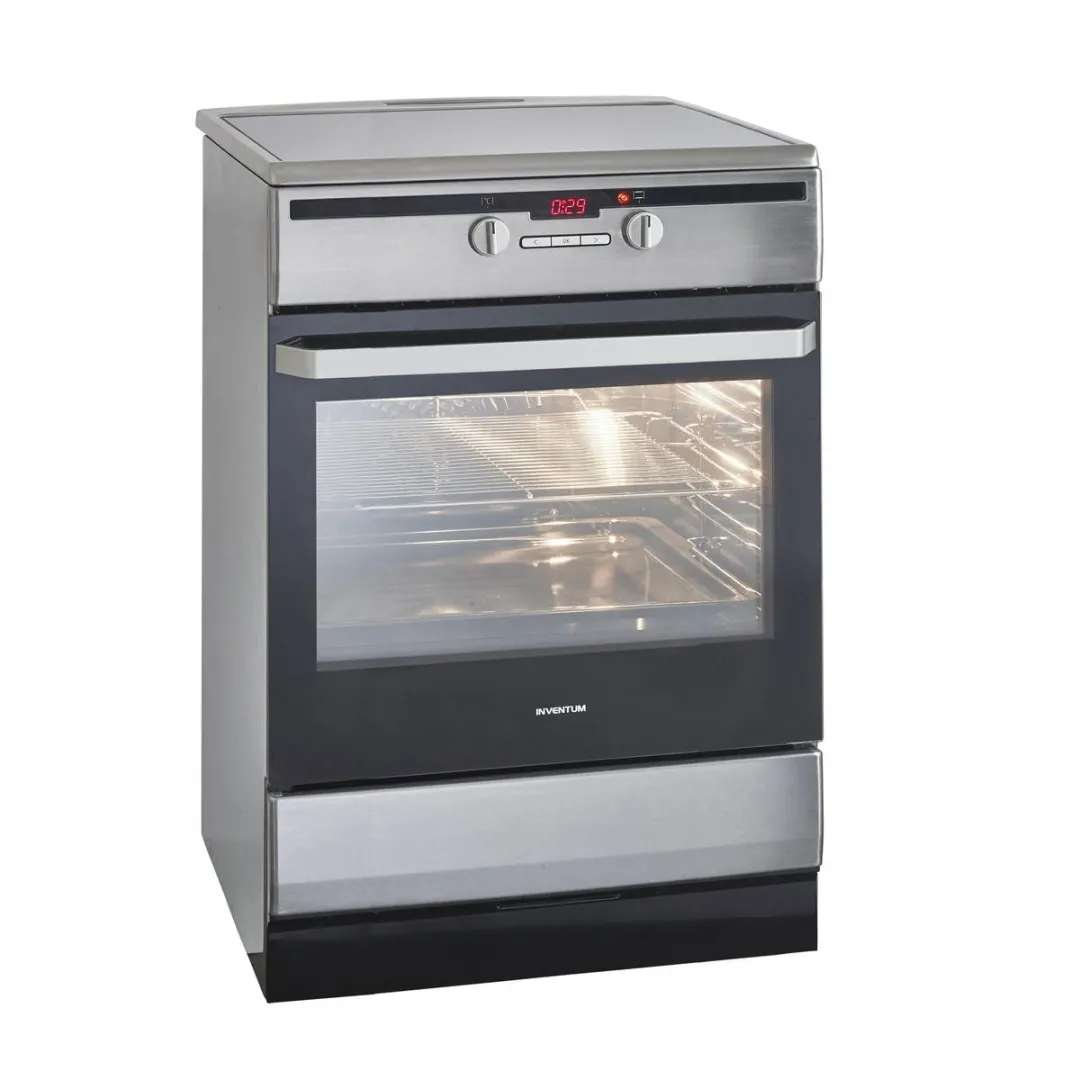 Inventum VFI6042RVS Inductiefornuis 60cm - 65L - 4 Zones - RVS/Zwart