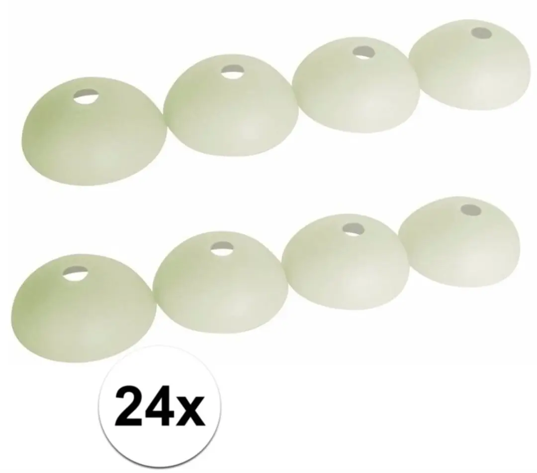 ProPlus Tentharingbeschermers - 24x stuks - glow in the dark - tentharing beschermkapjes