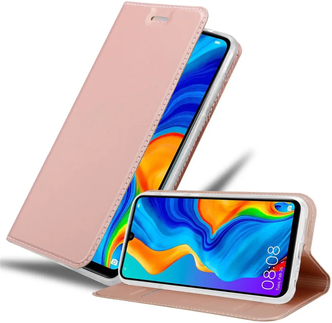 Cadorabo Hoesje geschikt voor Huawei P30 LITE in CLASSY ROSE GOUD