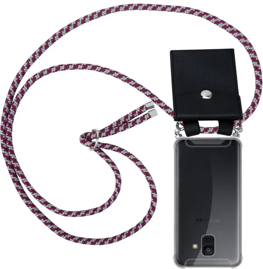 Cadorabo Hoesje geschikt voor Samsung Galaxy A6 2018 in ROOD WIT