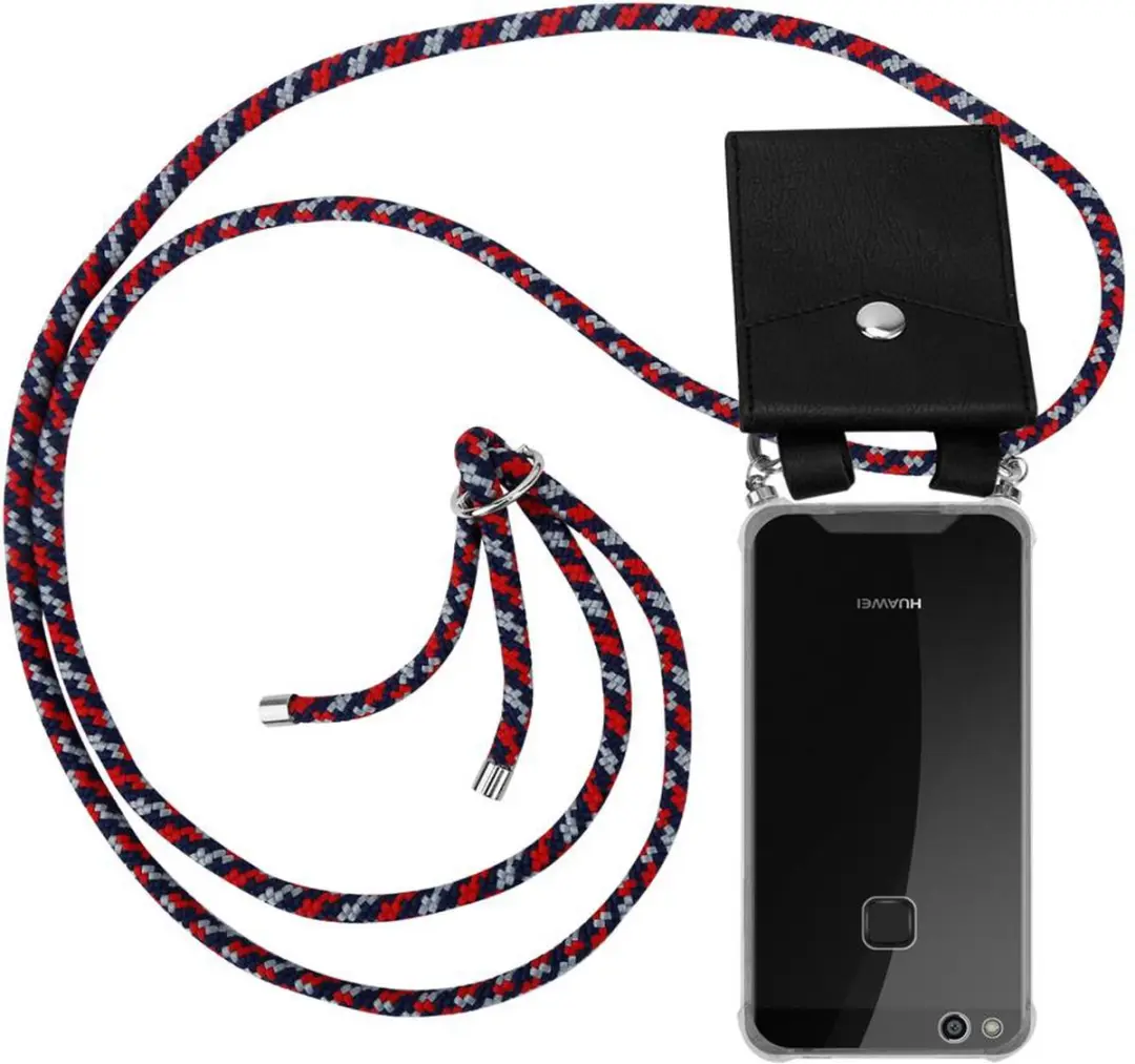 Cadorabo Hoesje geschikt voor Huawei P10 LITE in ROOD BLAUW WIT