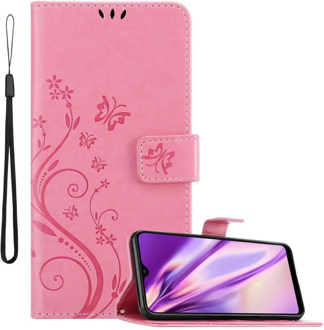 Cadorabo Hoesje geschikt voor Samsung Galaxy A10 / M10 in BLOEMEN ROZE
