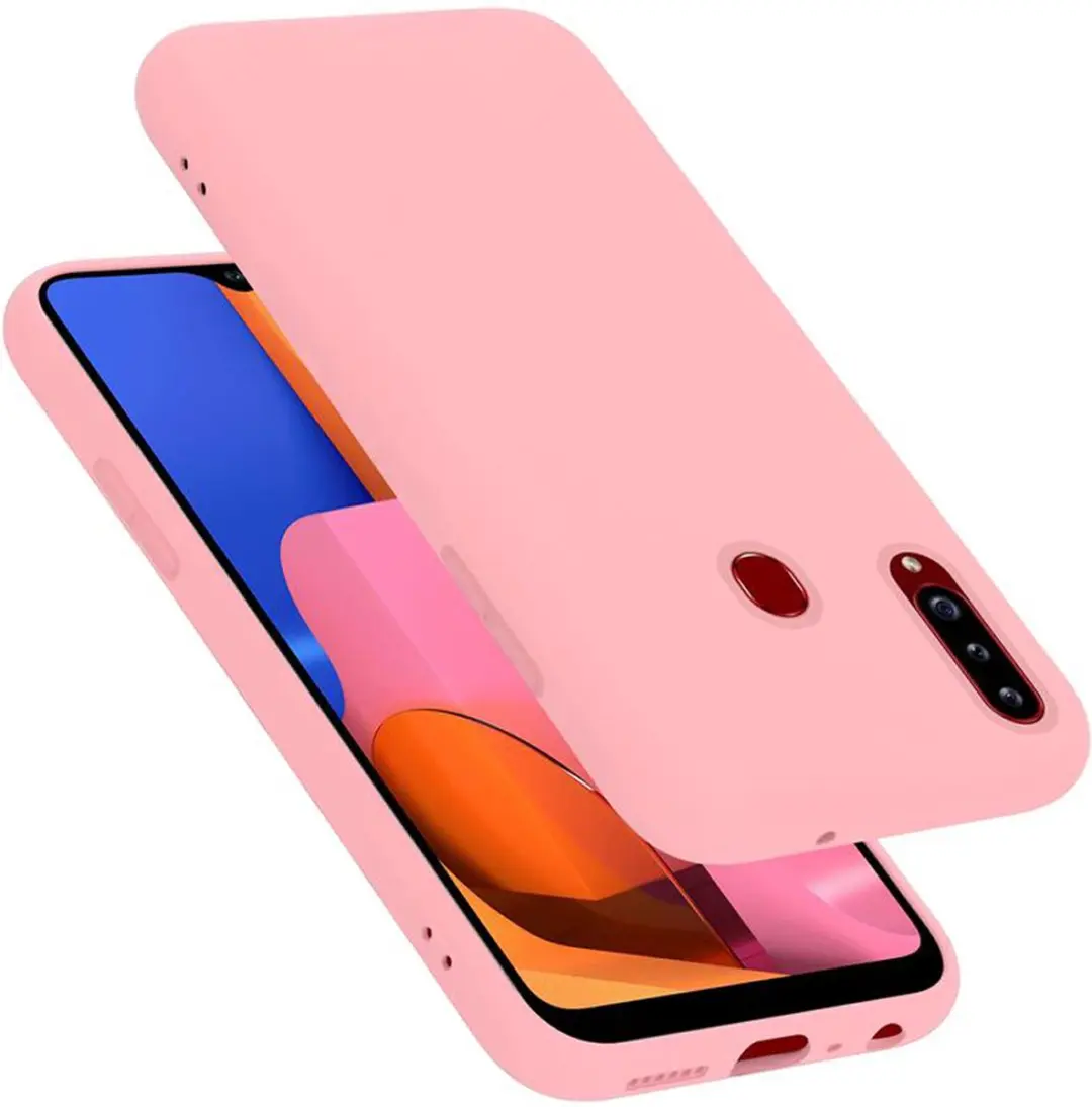 Cadorabo Hoesje geschikt voor Samsung Galaxy A20s in LIQUID ROZE