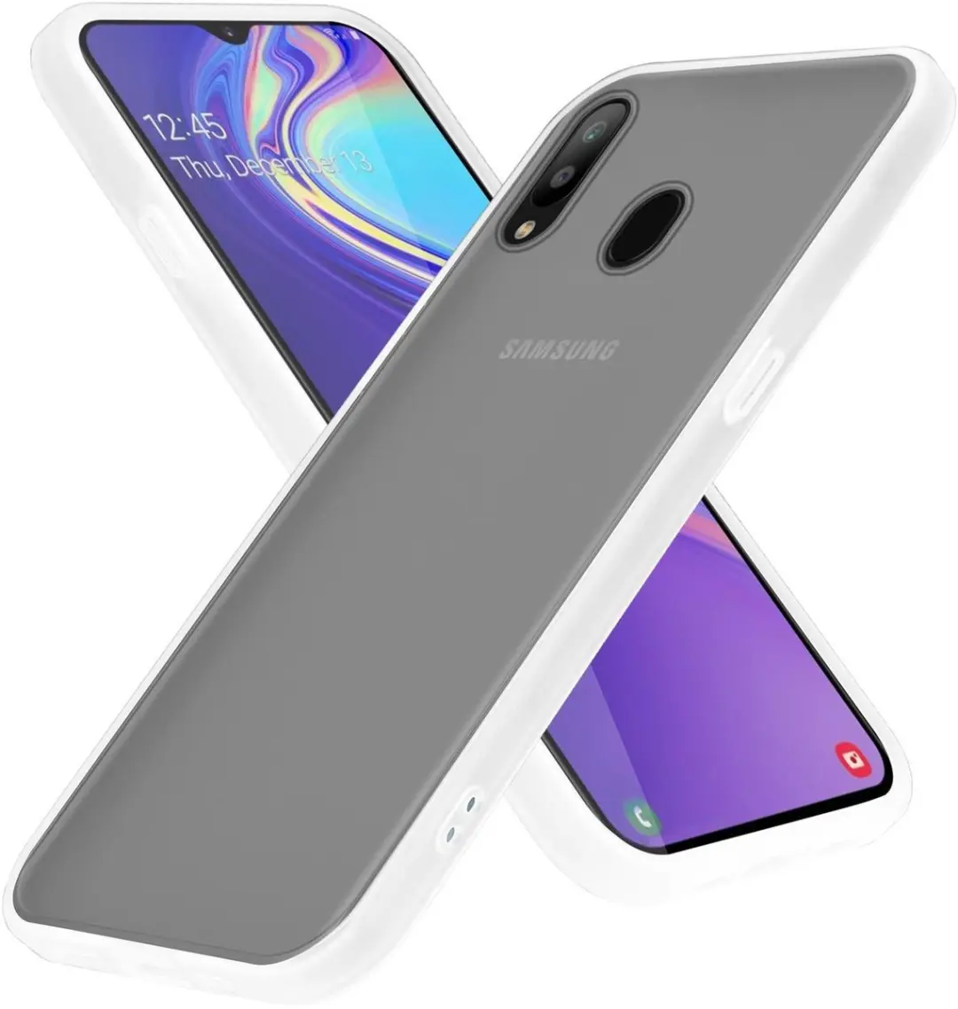 Cadorabo Hoesje geschikt voor Samsung Galaxy M30 / A40s in Mat Transparant
