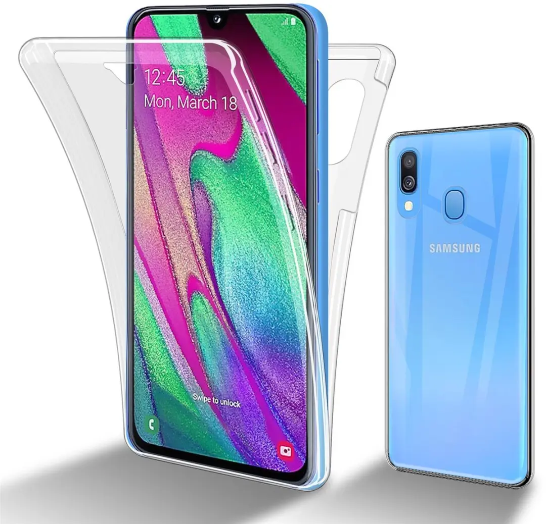 Cadorabo Hoesje geschikt voor Samsung Galaxy A40 in TRANSPARANT