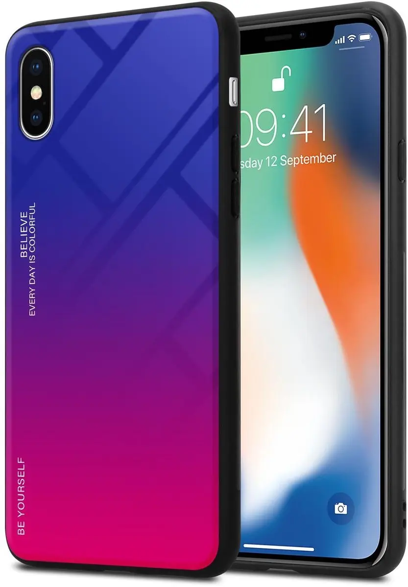 Cadorabo Hoesje geschikt voor Apple iPhone X / XS in PAARS