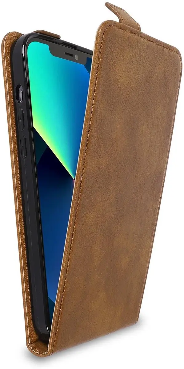 Cadorabo Hoesje geschikt voor Apple iPhone 13 in CACAO BRUIN