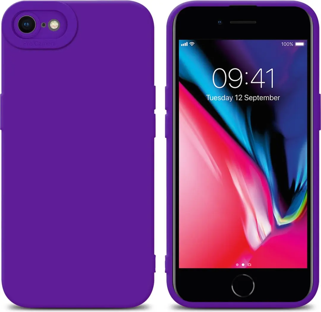 Cadorabo Hoesje geschikt voor Apple iPhone 7 / 7S / 8 / SE 2020 in FLUID DONKER