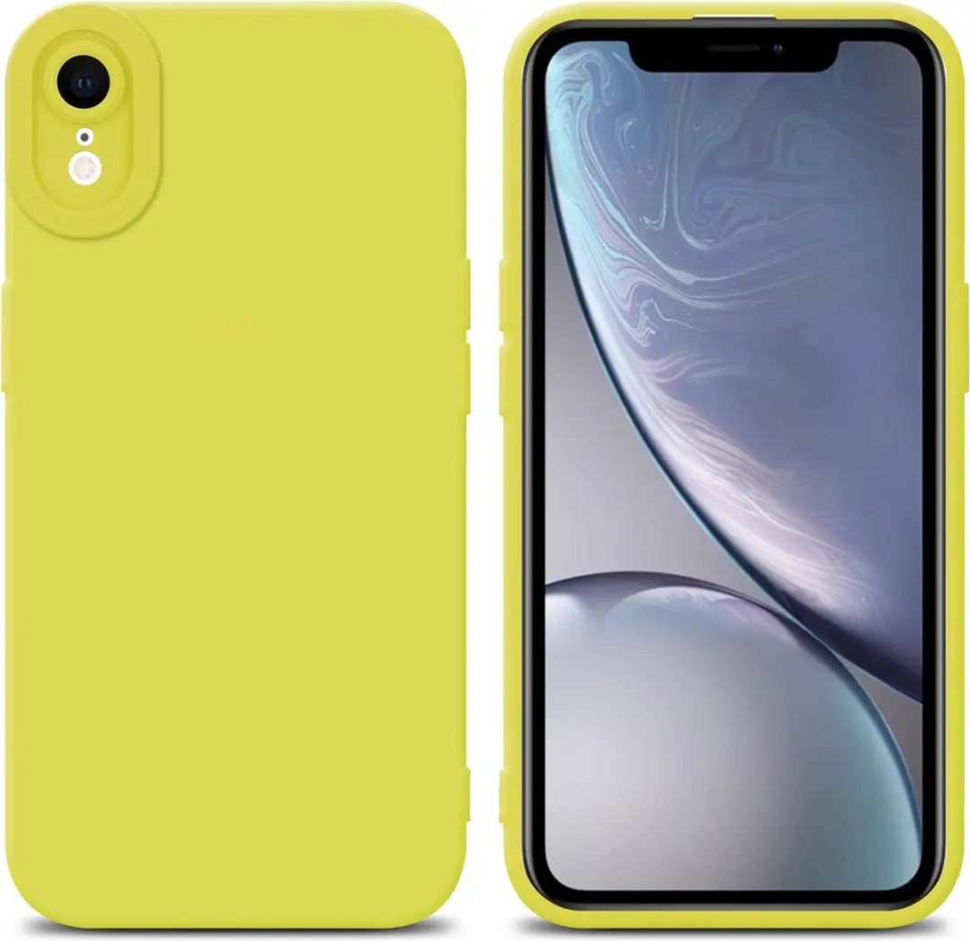 Cadorabo Hoesje geschikt voor Apple iPhone XR in FLUID GEEL
