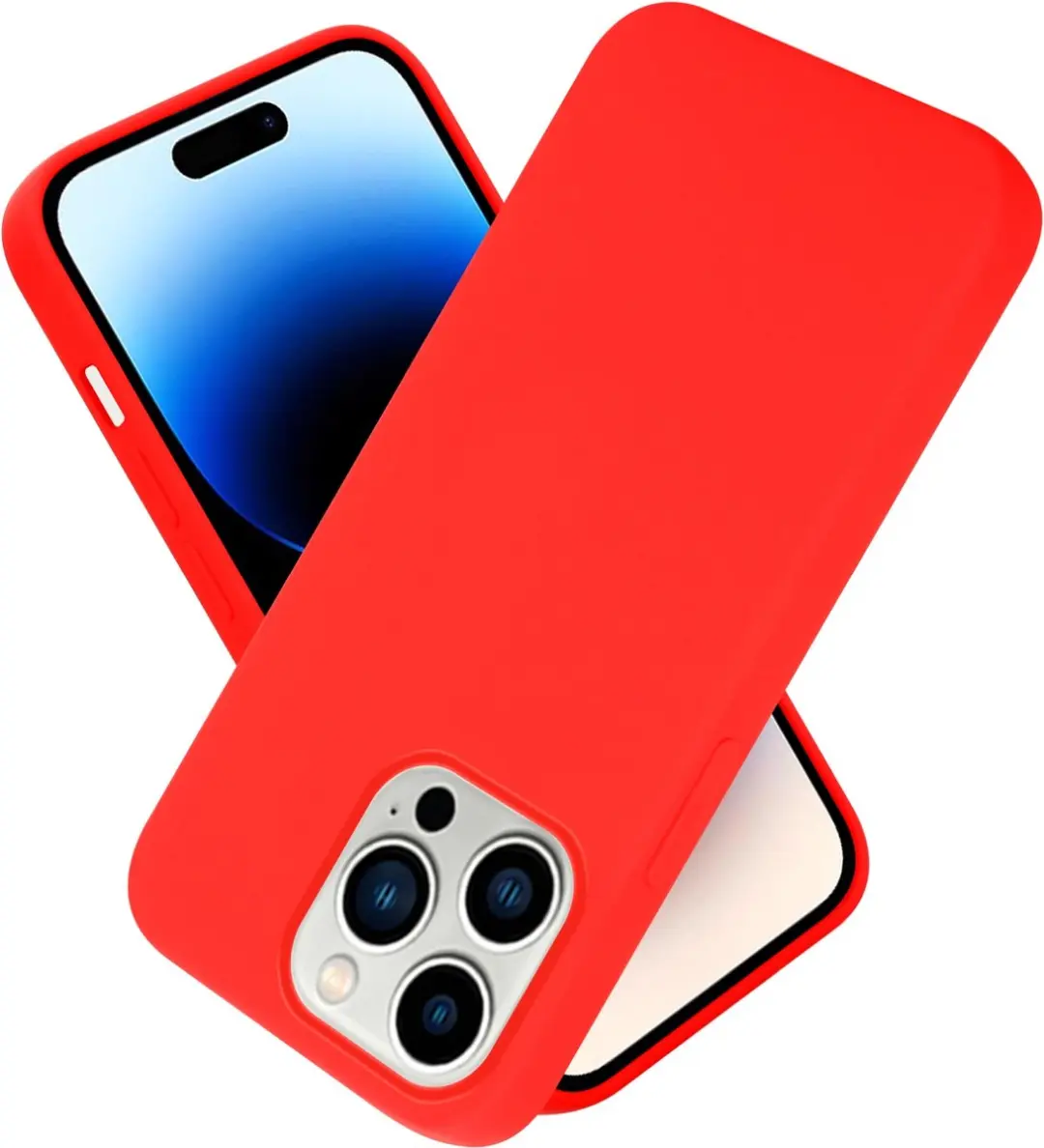 Cadorabo Hoesje geschikt voor Apple iPhone 14 PRO in LIQUID ROOD