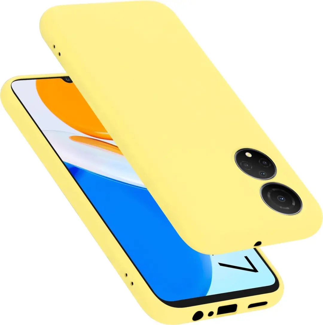 Cadorabo Hoesje geschikt voor Honor X7 in LIQUID GEEL