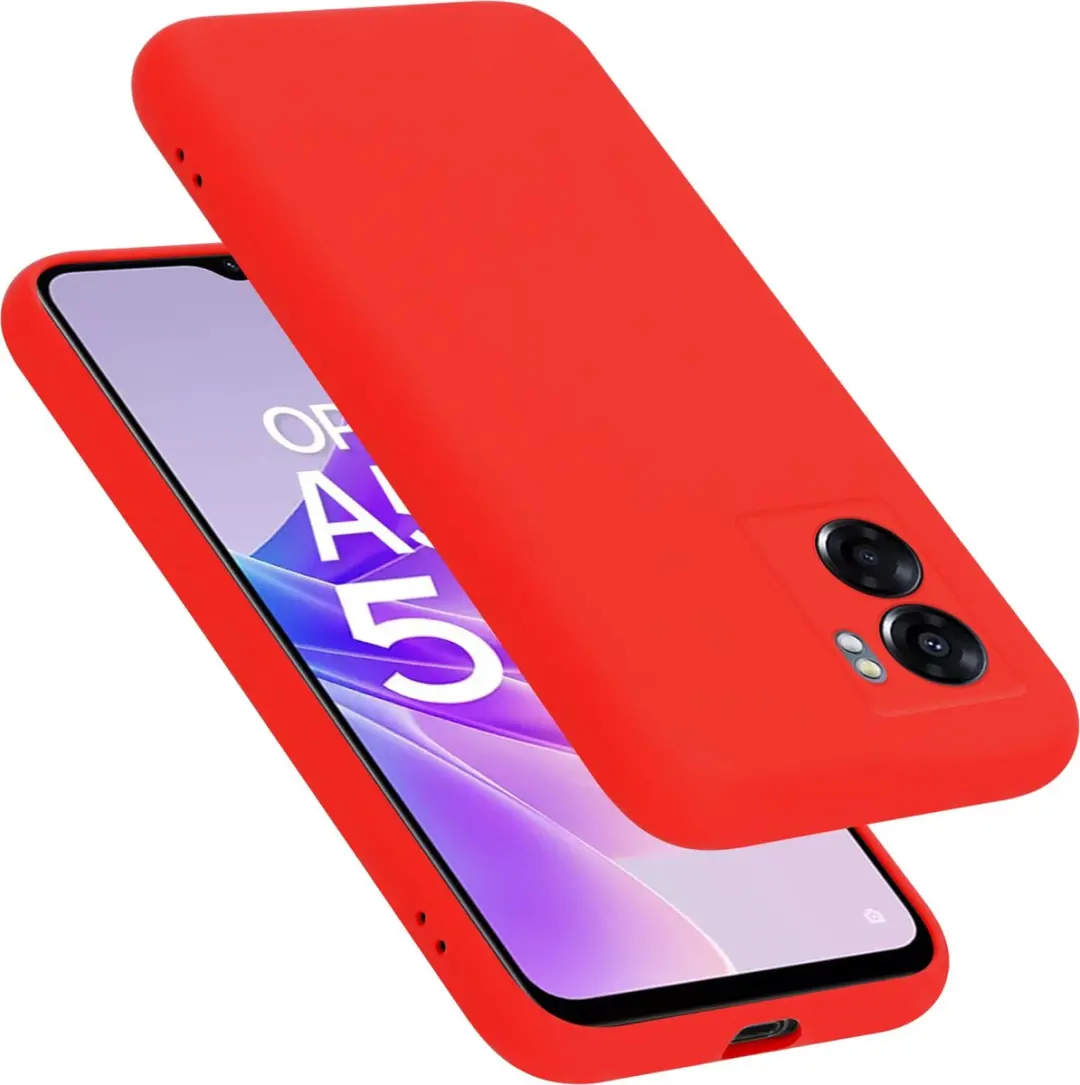 Cadorabo Hoesje geschikt voor Oppo A57 5G / A77 5G / Realme V23 in LIQUID ROOD