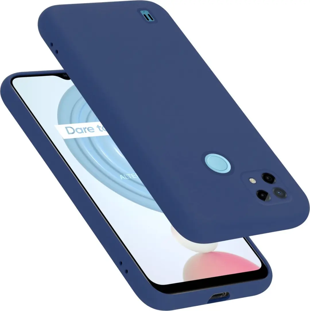 Cadorabo Hoesje geschikt voor Realme C21 in LIQUID BLAUW