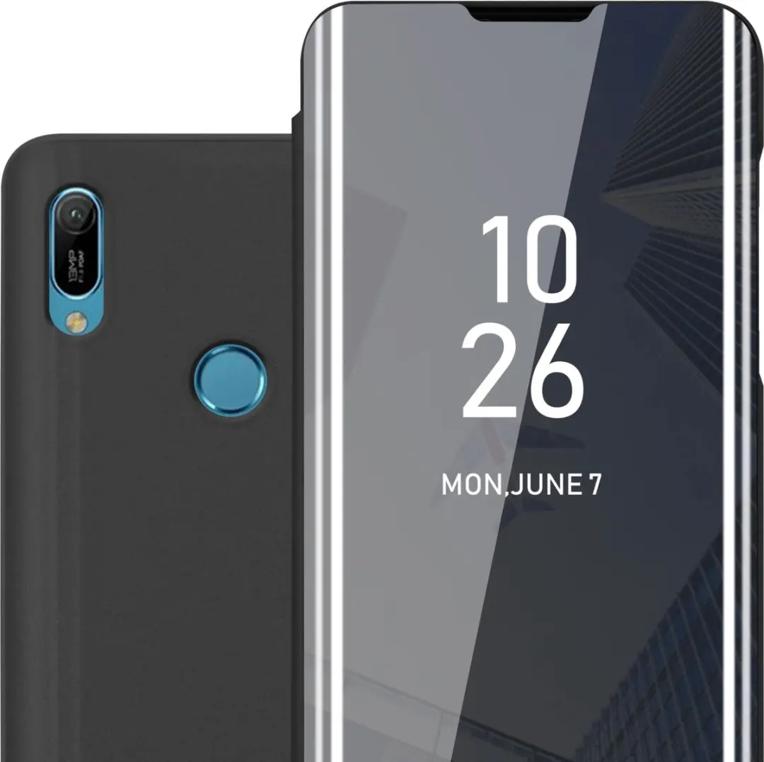 Cadorabo Hoesje geschikt voor Huawei Y6 2019 in TOERMALIJN ZWART