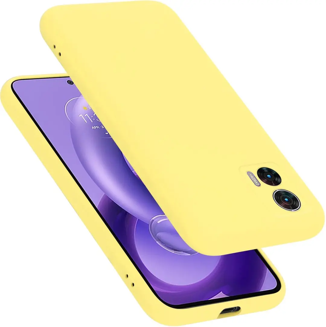 Cadorabo Hoesje geschikt voor Motorola EDGE 30 NEO in LIQUID GEEL
