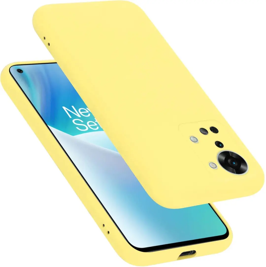 Cadorabo Hoesje geschikt voor OnePlus Nord 2T in LIQUID GEEL