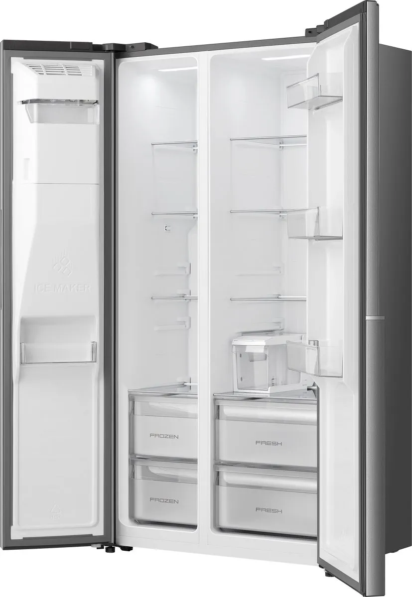 Etna AKV5178IRVS Amerikaanse Koelkast - 528L No-Frost - IJs/waterdispenser