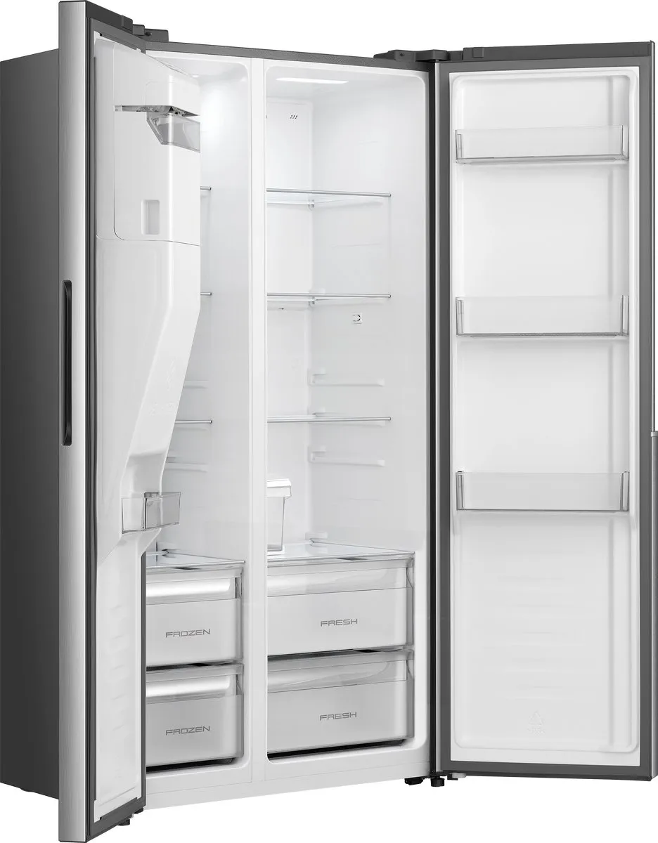 Etna AKV5178IRVS Amerikaanse Koelkast - 528L No-Frost - IJs/waterdispenser