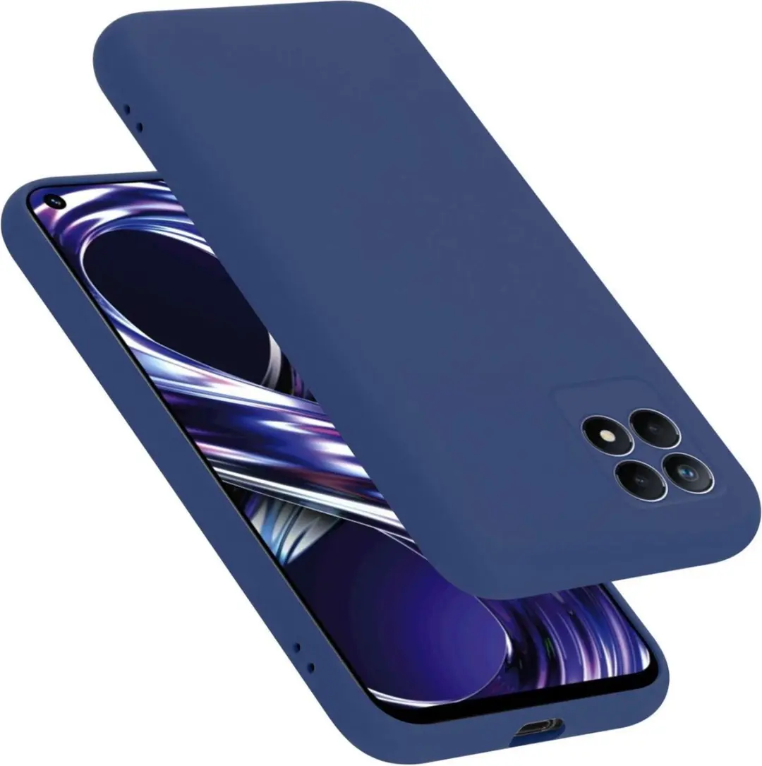 Cadorabo Hoesje geschikt voor Realme 8i / Narzo 50 4G in LIQUID BLAUW