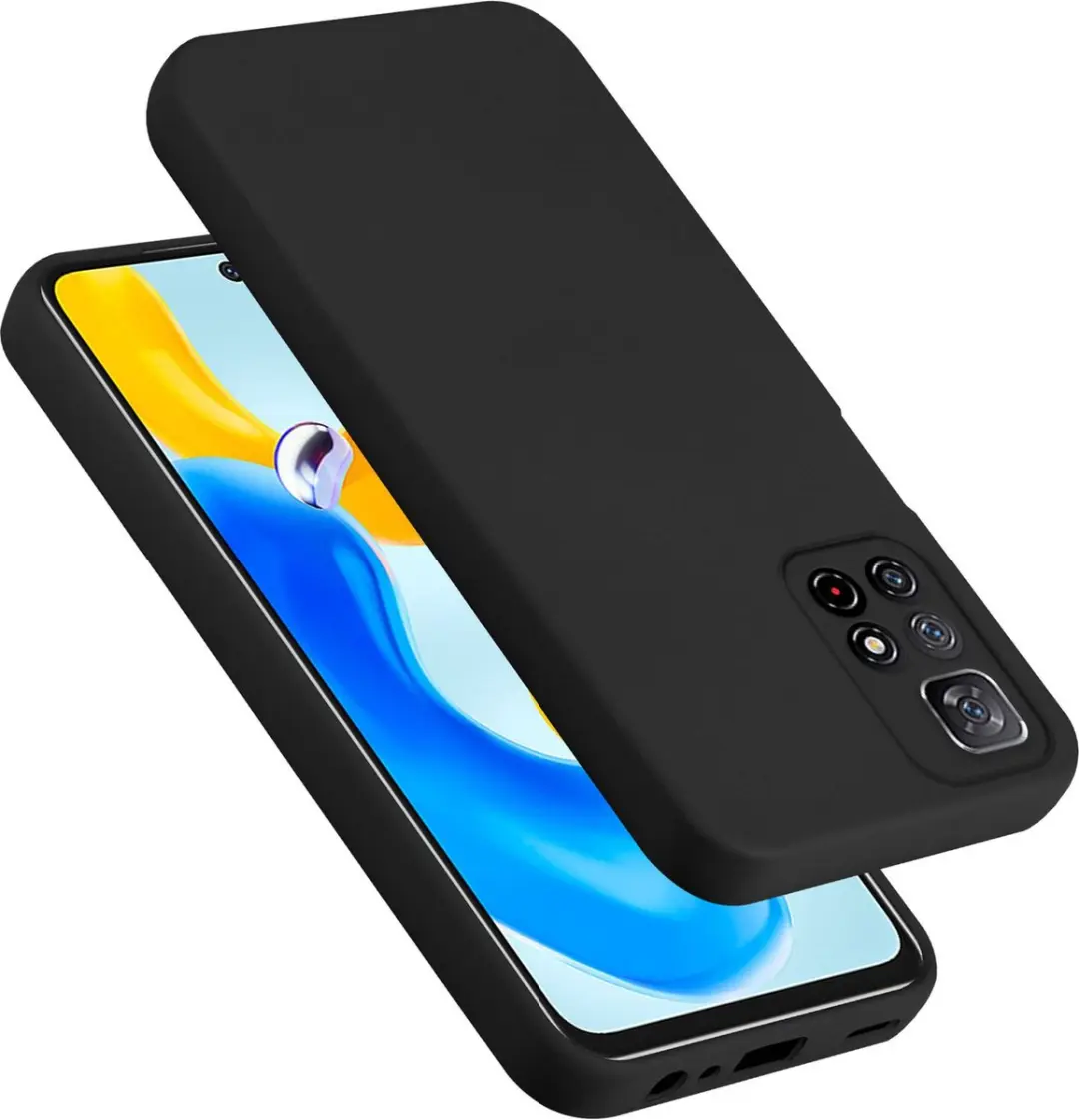 Cadorabo Hoesje geschikt voor Redmi Note 11s 5G in LIQUID ZWART