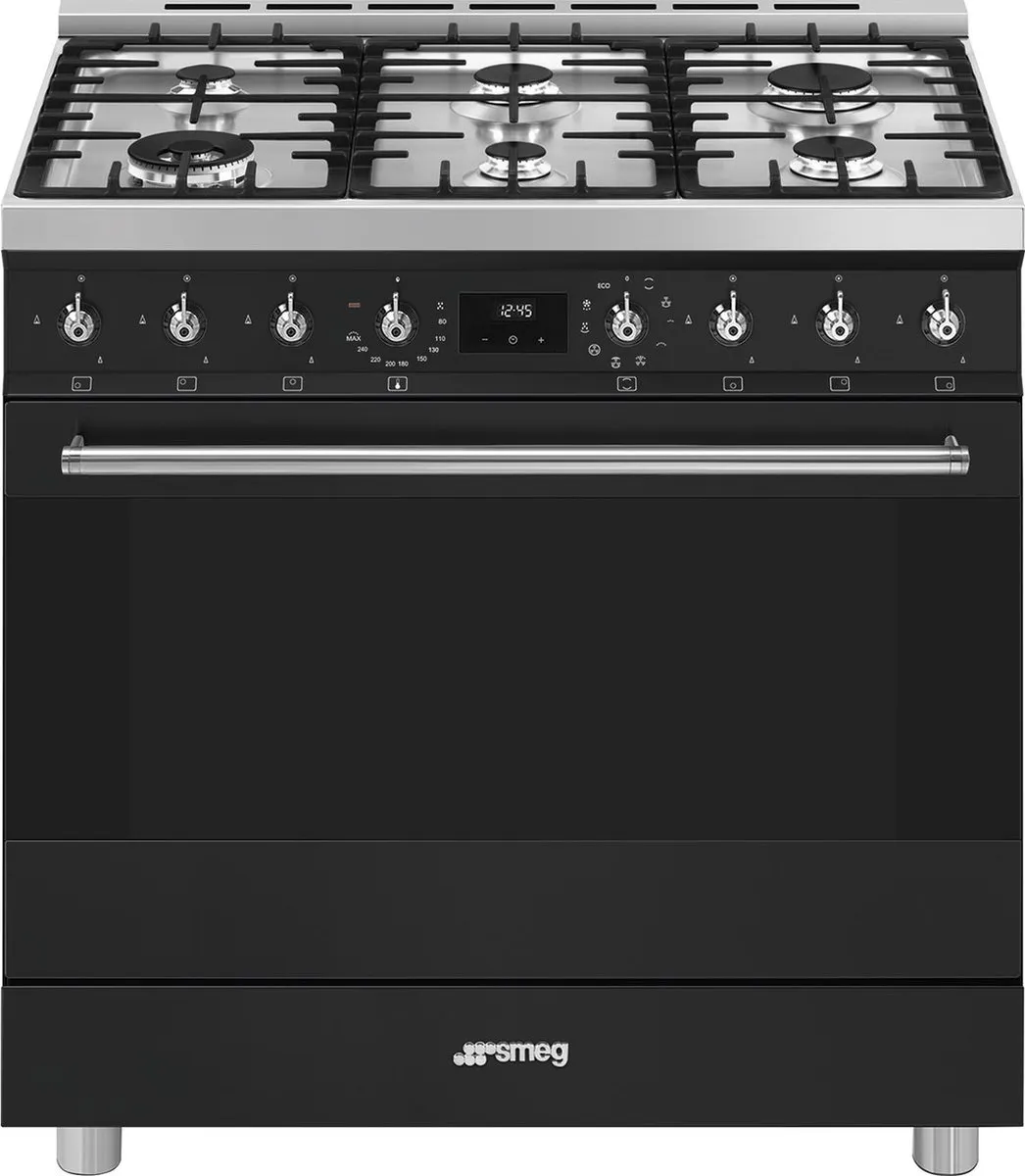 Smeg C9GMMBNLK2 Gasfornuis 90cm