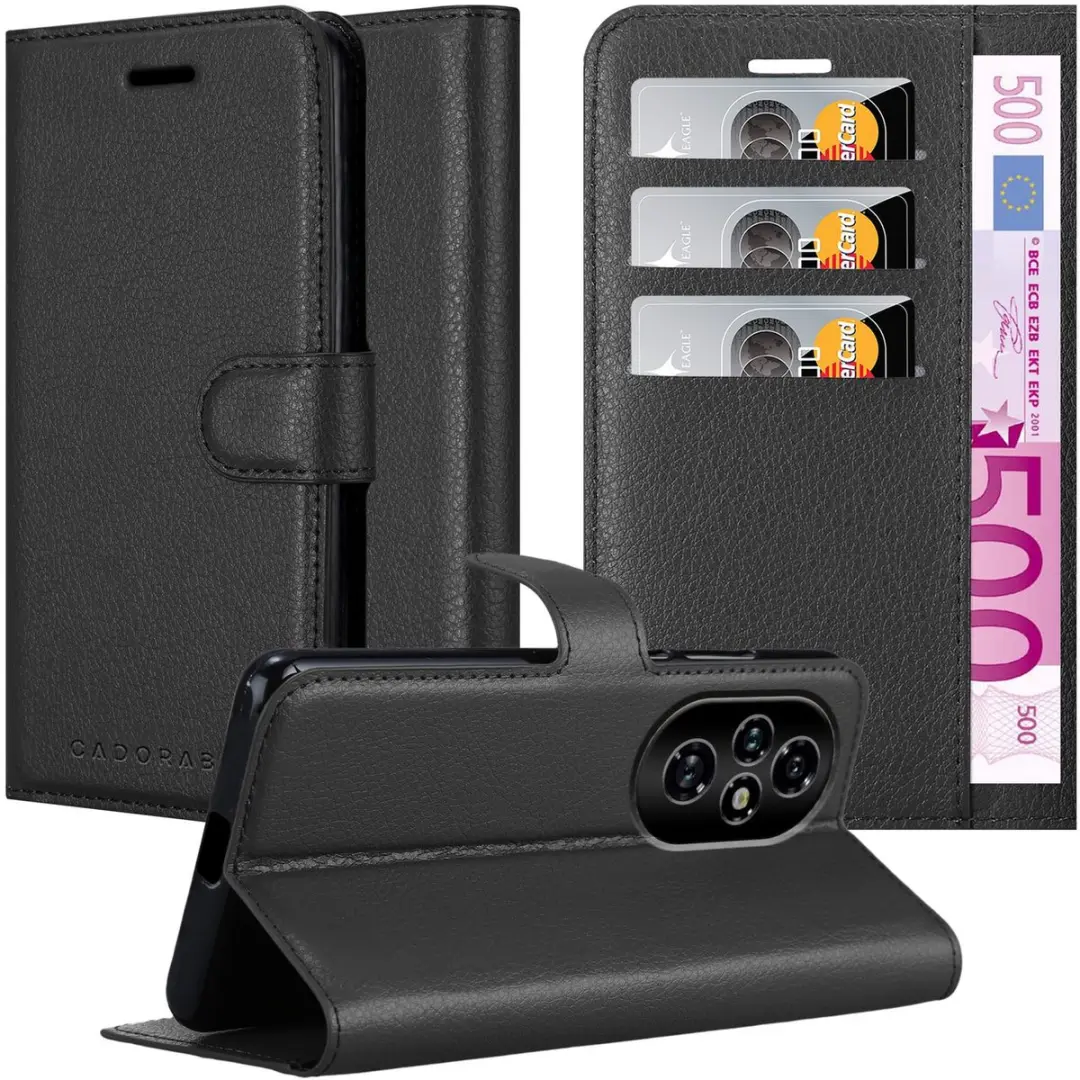 Cadorabo Hoesje geschikt voor Honor 200 Pro in PHANTOM ZWART