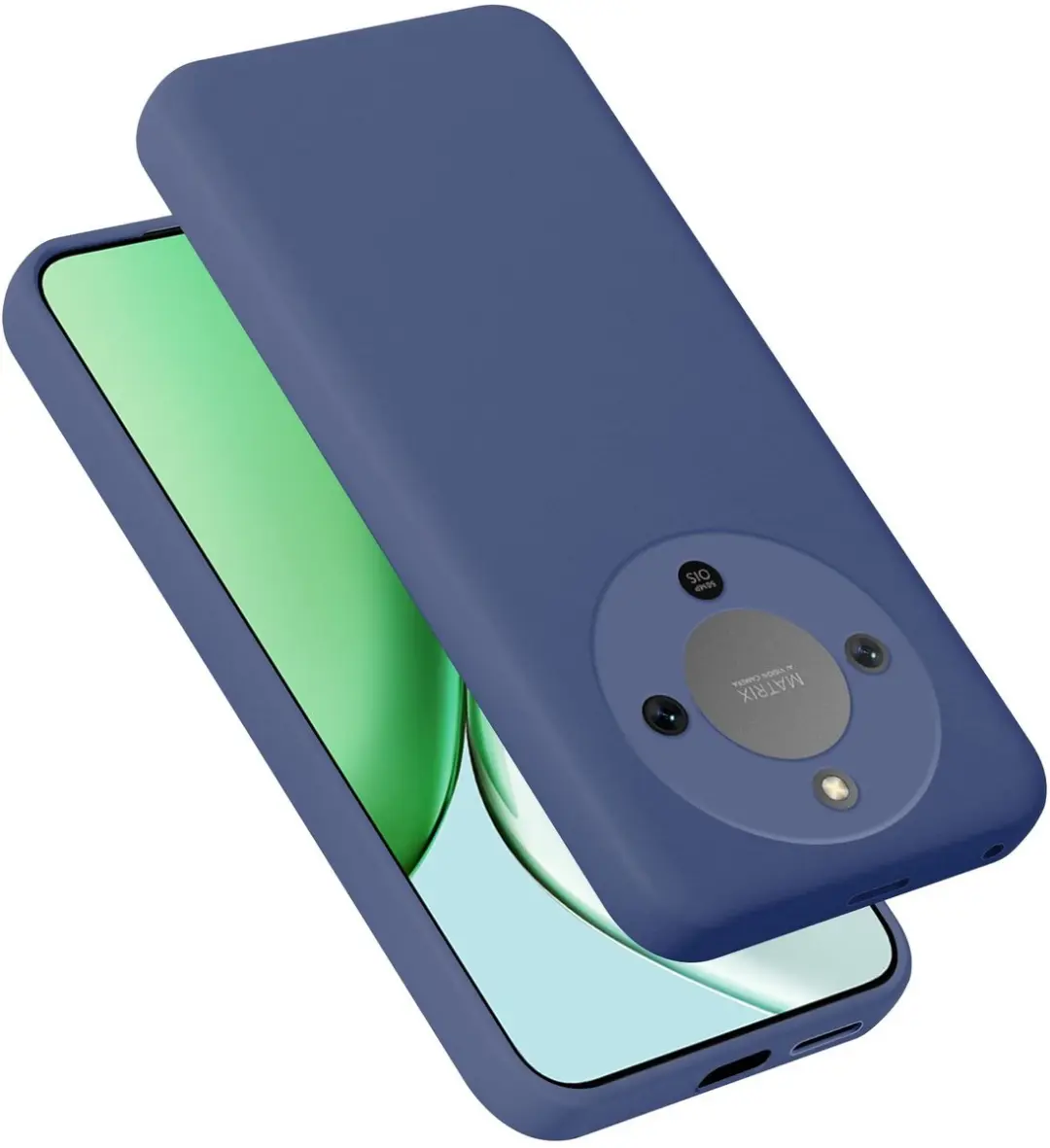 Cadorabo Hoesje geschikt voor Honor X70 Case in Liquid Blauw Beschermhoes gemaak