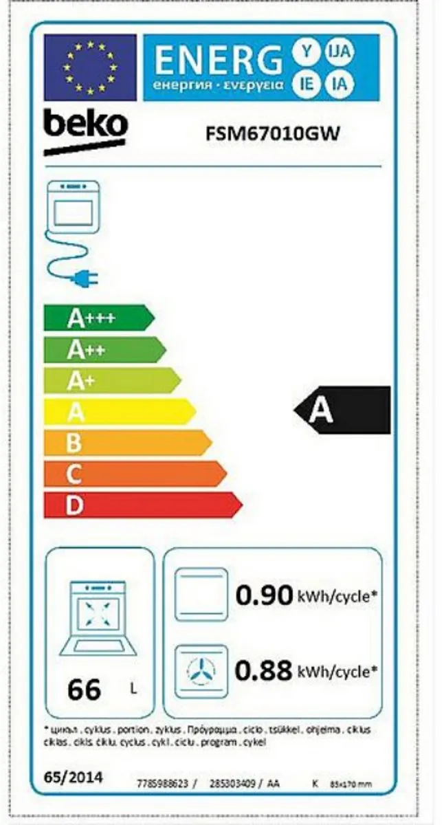 Beko FSM67010GW Keramisch Fornuis 3-fasen - 4 Kookzones