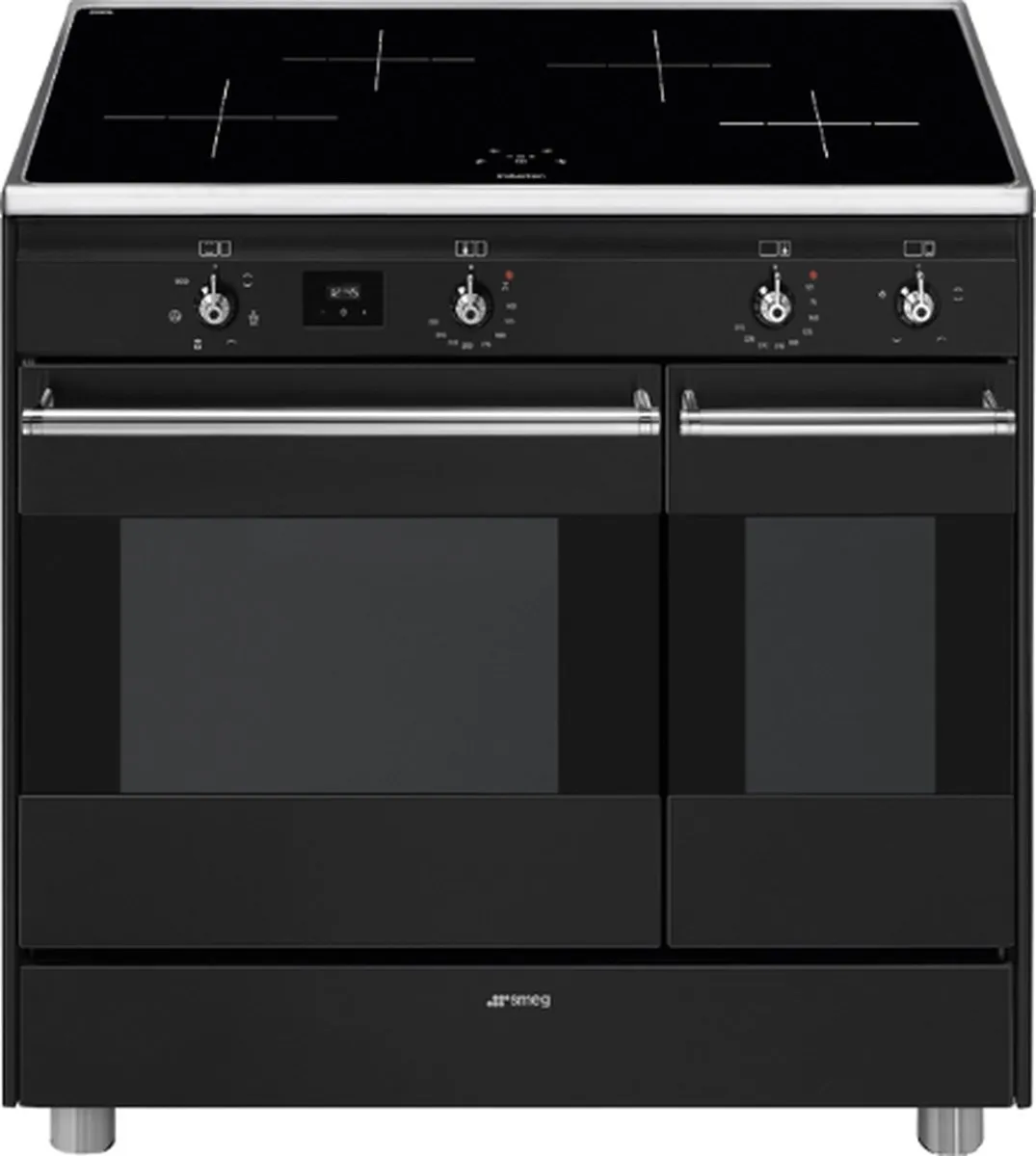 Smeg CG92IANT9 Inductiefornuis 90cm - 4 Zones - Antraciet