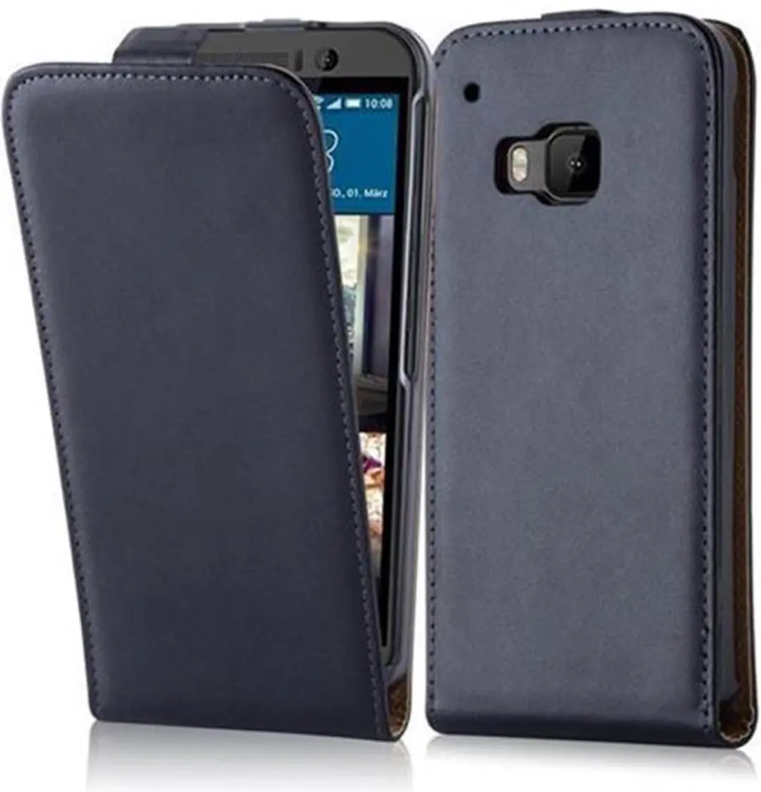 Cadorabo Hoesje geschikt voor HTC ONE M9 in KAVIAAR ZWART