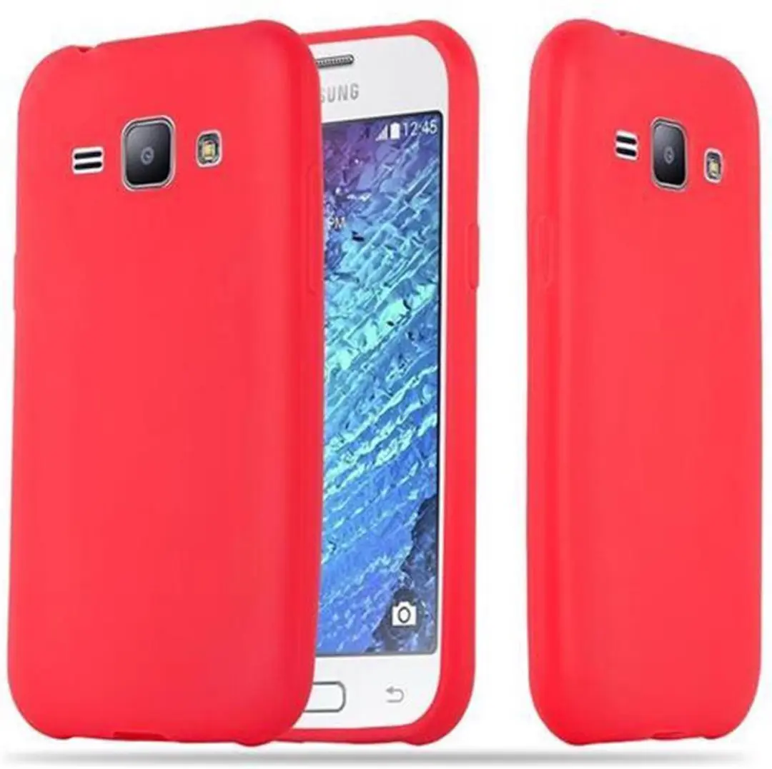 Cadorabo Hoesje geschikt voor Samsung Galaxy J1 2015 in CANDY ROOD
