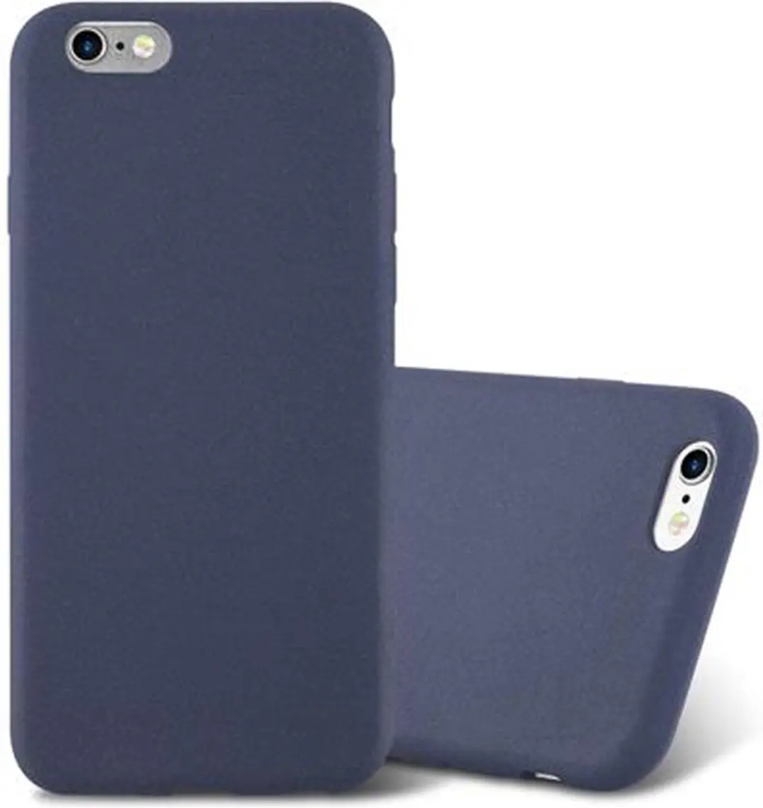 Cadorabo Hoesje geschikt voor Apple iPhone 6 / 6S in FROST DONKER BLAUW