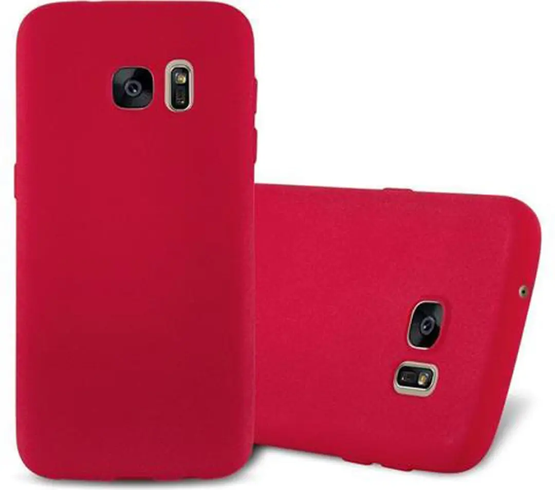 Cadorabo Hoesje geschikt voor Samsung Galaxy S7 in FROST ROOD