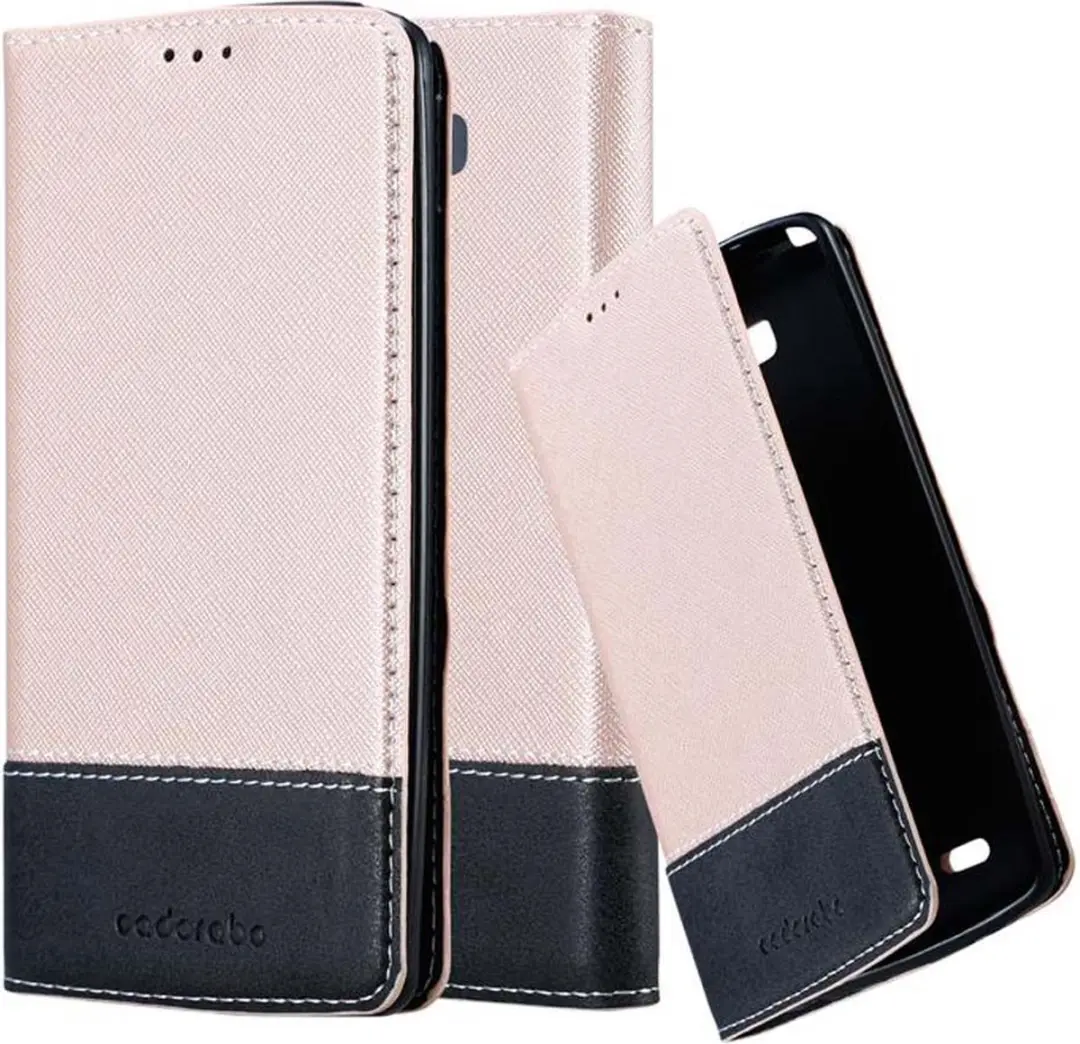 Cadorabo Hoesje geschikt voor LG G3 in ROSE GOUD ZWART