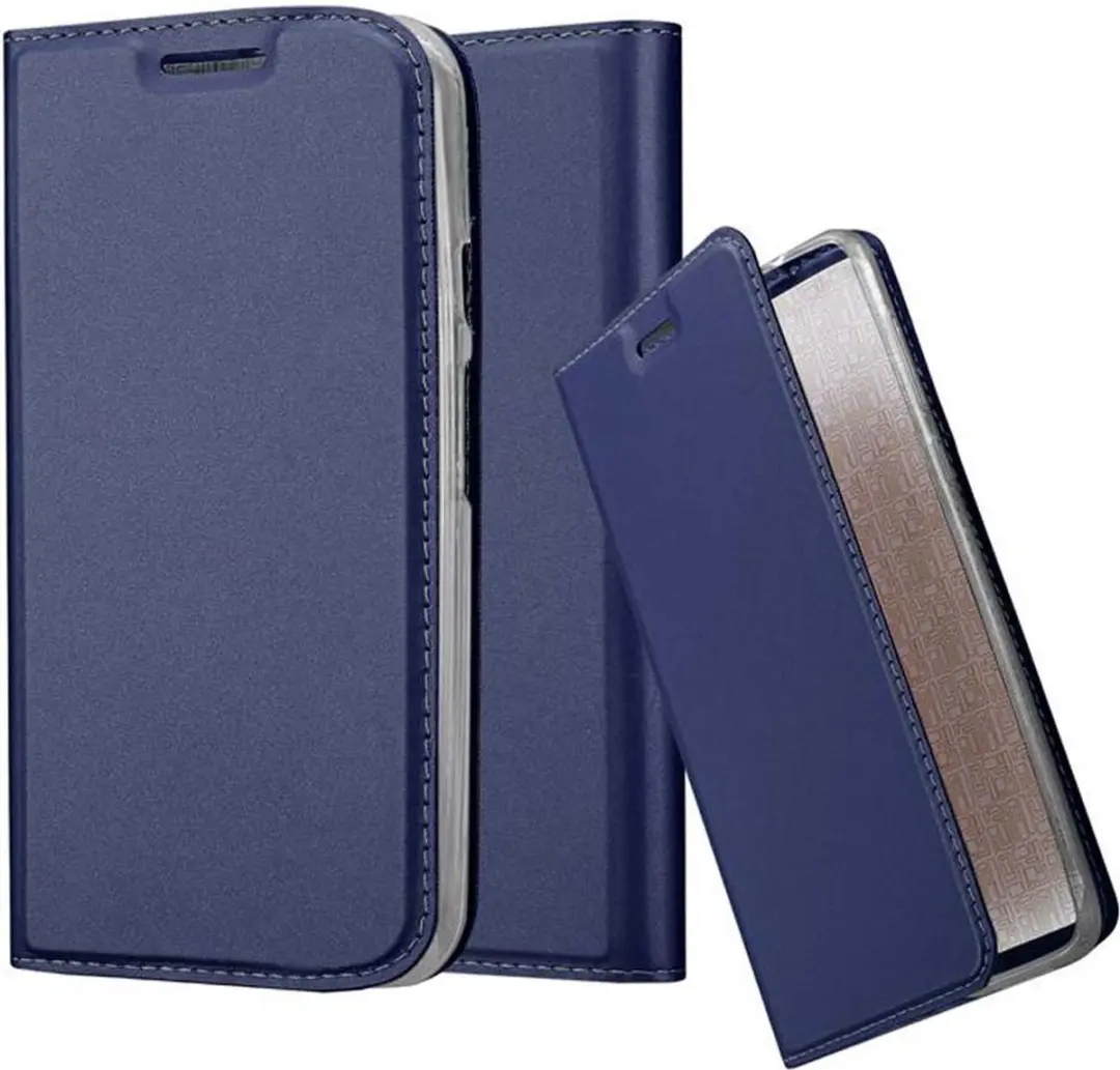 Cadorabo Hoesje geschikt voor Motorola MOTO G2 in CLASSY DONKER BLAUW