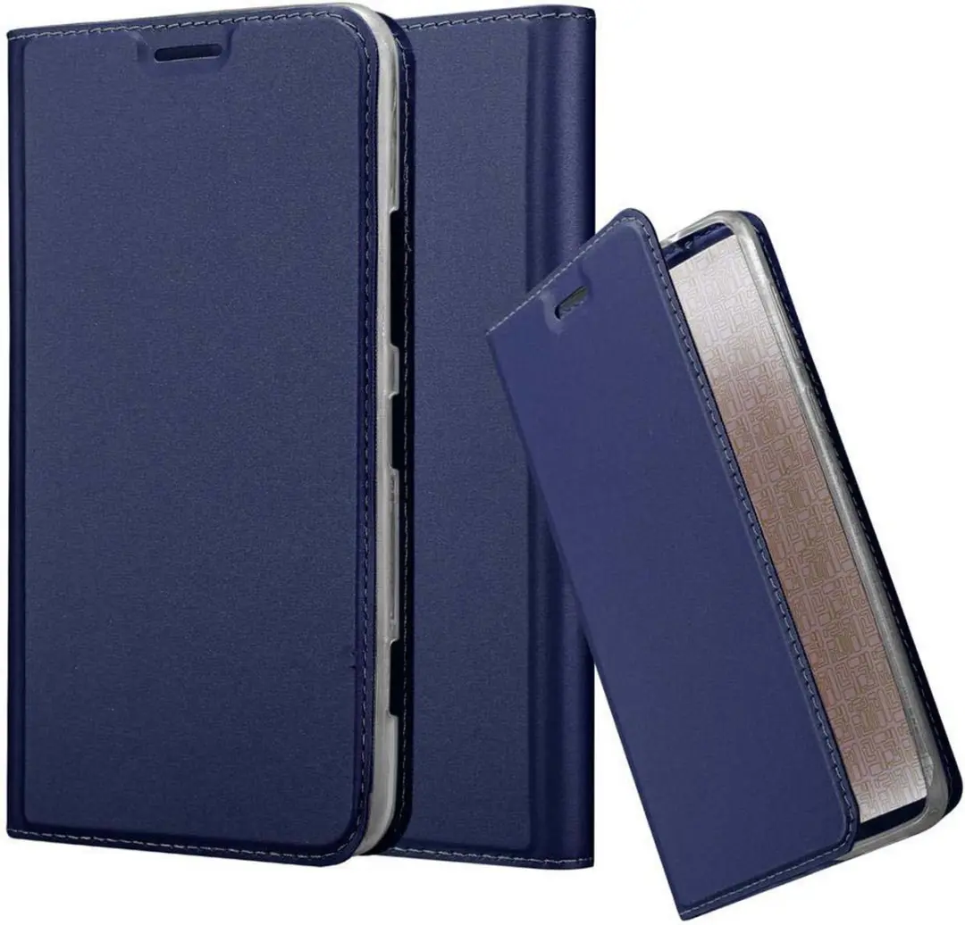 Cadorabo Hoesje geschikt voor Nokia Lumia 1320 in CLASSY DONKER BLAUW