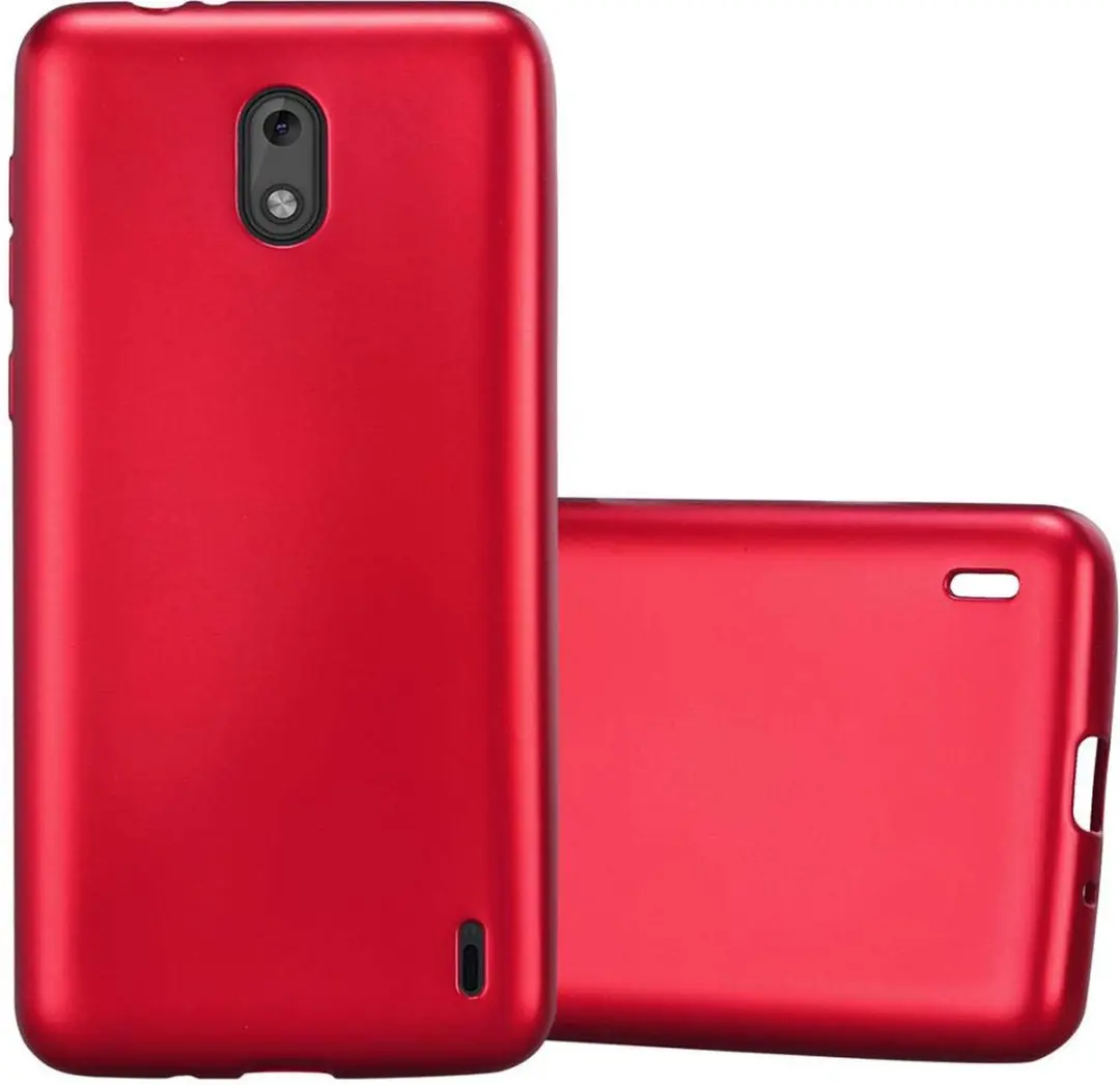 Cadorabo Hoesje geschikt voor Nokia 2 2017 in METALLIC ROOD